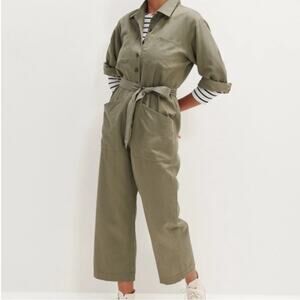 Amour Vert Oceane olive green jumpsuit SMALL
